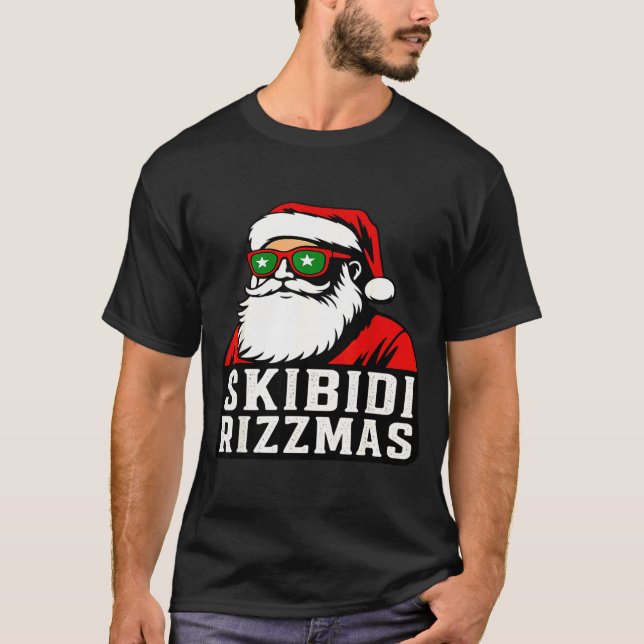 Skibidi Rizzmas Christmas Rizz Santa Claus  T-Shirt (Vorderseite)