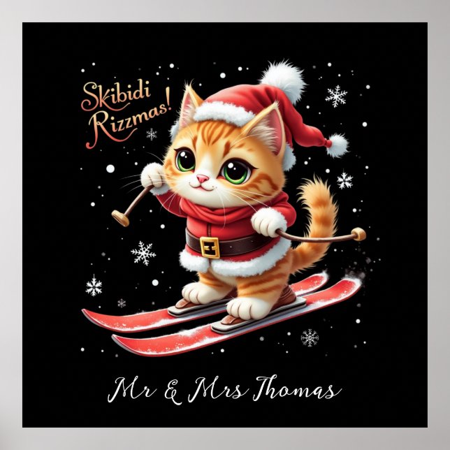 Skibidi Rizzmas Das ultimative Weihnachtsmädchen Poster (Vorne)