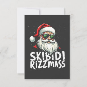 Skibidi Rizzmas Funny Gen Alpha Slang Weihnachten Dankeskarte