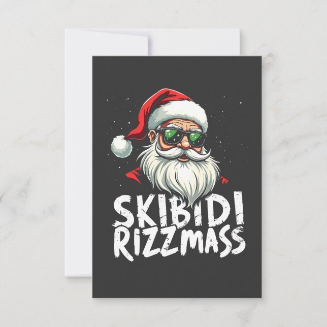Skibidi Rizzmas Funny Gen Alpha Slang Weihnachten Einladung (Vorderseite)