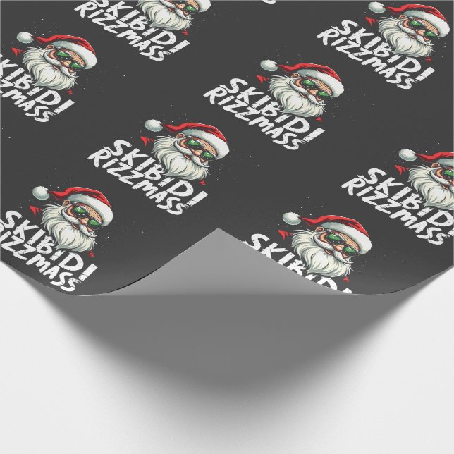 Skibidi Rizzmas Funny Gen Alpha Slang Weihnachten Geschenkpapier (Ecke)
