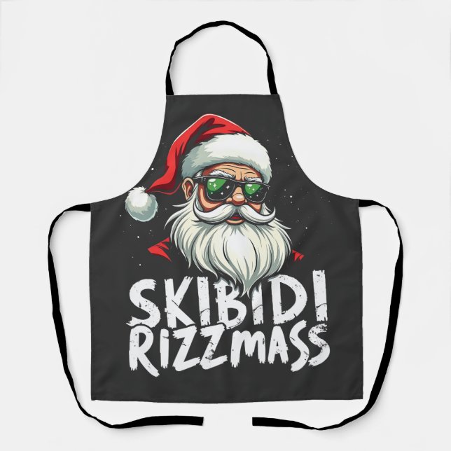 Skibidi Rizzmas Funny Gen Alpha Slang Weihnachten Schürze (Vorderseite)
