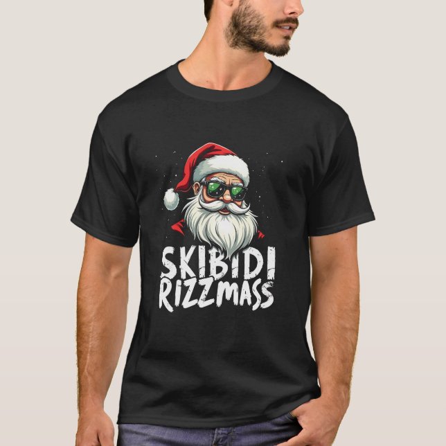 Skibidi Rizzmas Funny Gen Alpha Slang Weihnachten T-Shirt (Vorderseite)