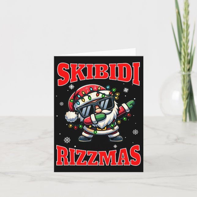 Skibidi Rizzmas Funny Middle School Gen Alpha Chri Karte (Vorderseite)