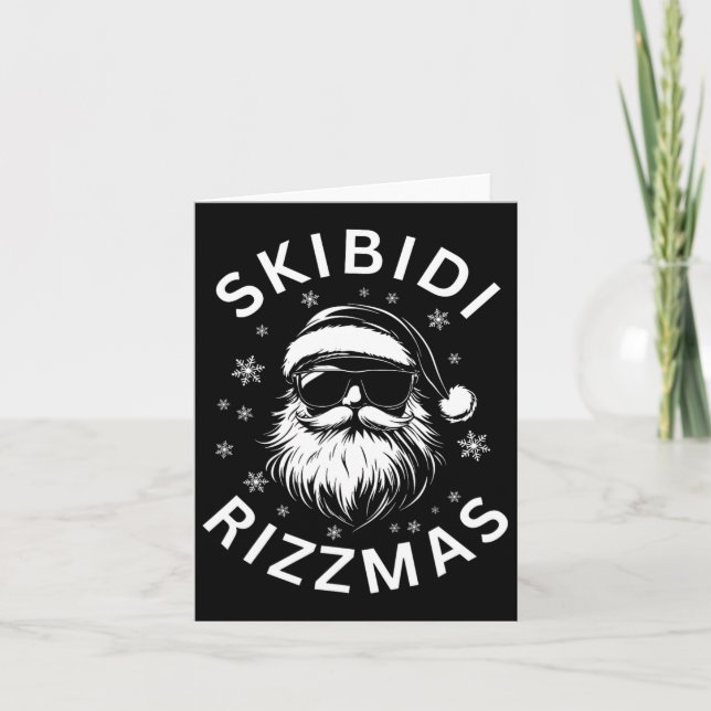 Skibidi Rizzmas Funny Weihnachten Karte (Vorderseite)