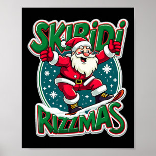 Skibidi Rizzmas Kinder Jugend Weihnachten Poster