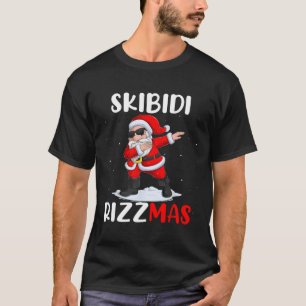 Skibidi Rizzmas Lustiger Dab Weihnachtsmann Weihna T-Shirt