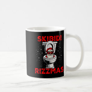 Skibidi Rizzmas Lustiger Weihnachtsmann Toilette W Kaffeetasse