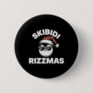 Skibidi Rizzmas Lustiges Gen-Alpha-Slang-Weihnacht Button