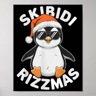 Skibidi Rizzmas Lustiges Weihnachten Weihnachtszei Poster