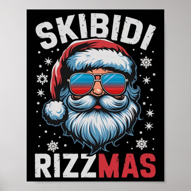 Skibidi Rizzmas Shirt Kinder Männer Frauen Weihnac Poster (Vorne)