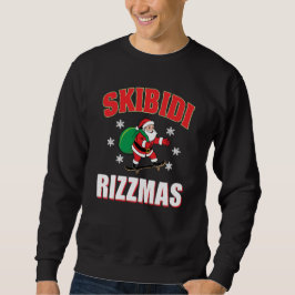 Skibidi Rizzmas Skater Santa Claus Meme Sweatshirt