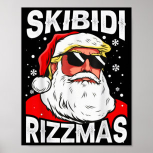 Skibidi Rizzmas Trump-Shirt Männer Frauen Weihnach Poster