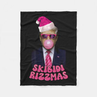 Skibidi Rizzmas Weihnachten Pink Trump Blase Gum C Fleecedecke