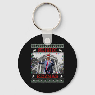 Skibidi Rizzmas Weihnachten Rizz Donald Trum Chari Schlüsselanhänger