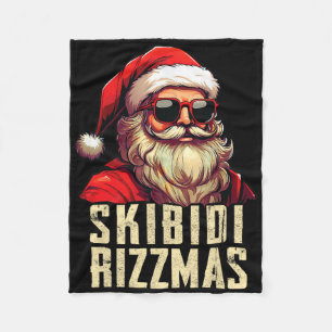 Skibidi Rizzmas Weihnachten Rizz Santa Claus Chari Fleecedecke