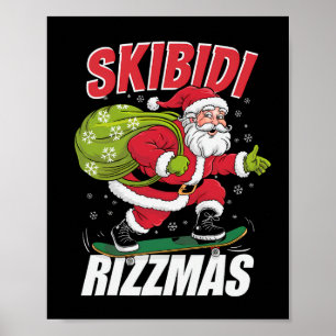 Skibidi Rizzmas Weihnachten Rizz Santa Claus Chari Poster