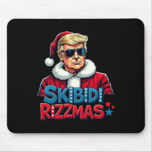 Skibidi Rizzmas Weihnachten Rizz Santa Claus Trump Mousepad