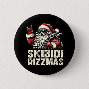 Skibidi Rizzmas Weihnachten Rizz Weihnachtsfest Button