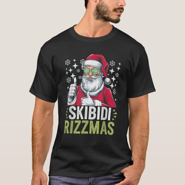 Skibidi Rizzmas Weihnachten Rizz Weihnachtsmann Ch T-Shirt (Vorderseite)
