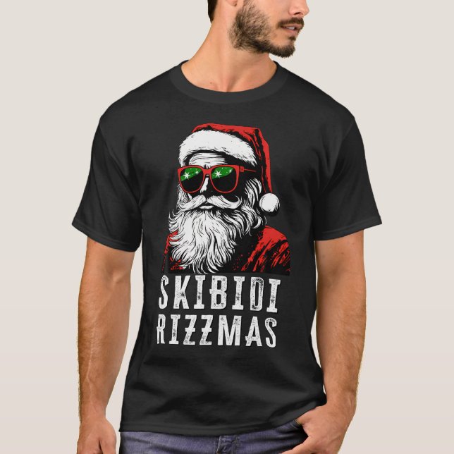 Skibidi Rizzmas Weihnachten Rizz Weihnachtsmann Ch T-Shirt (Vorderseite)