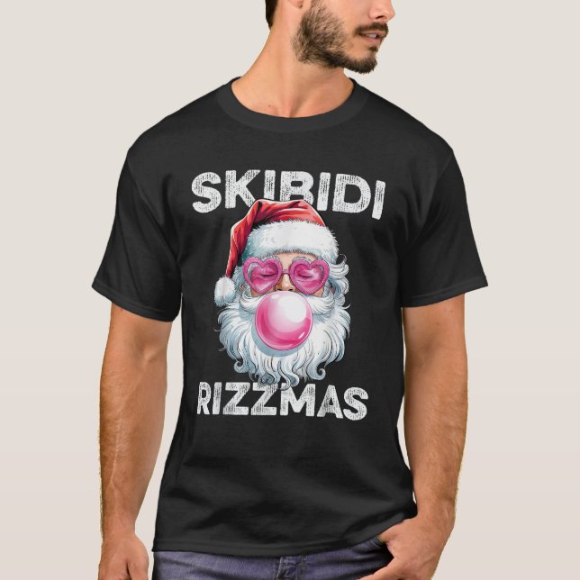 Skibidi Rizzmas Weihnachten Rizz Weihnachtsmann Ch T-Shirt (Vorderseite)