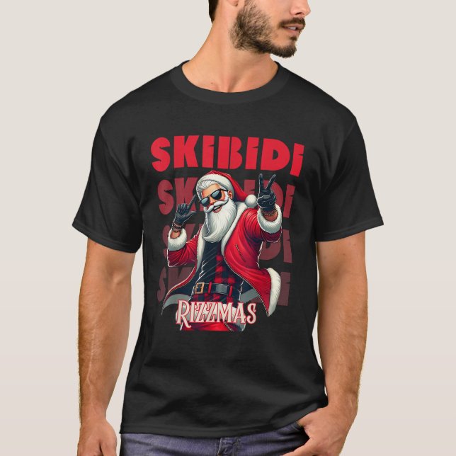 Skibidi Rizzmas Weihnachten Rizz Weihnachtsmann Ch T-Shirt (Vorderseite)