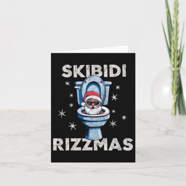Skibidi Rizzmas Weihnachten Weihnachtsfeier Merry Karte (Vorderseite)