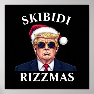 Skibidi Rizzmas Weihnachten wieder großartig Weihn Poster