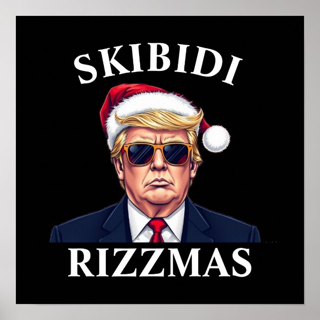 Skibidi Rizzmas Weihnachten wieder großartig Weihn Poster (Vorne)