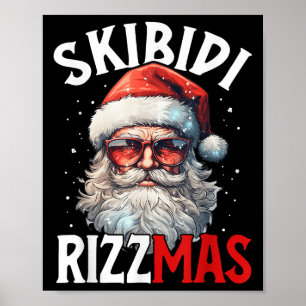 Skibidi Rizzmas Weihnachts-Rizz Nikolaus Charisma Poster