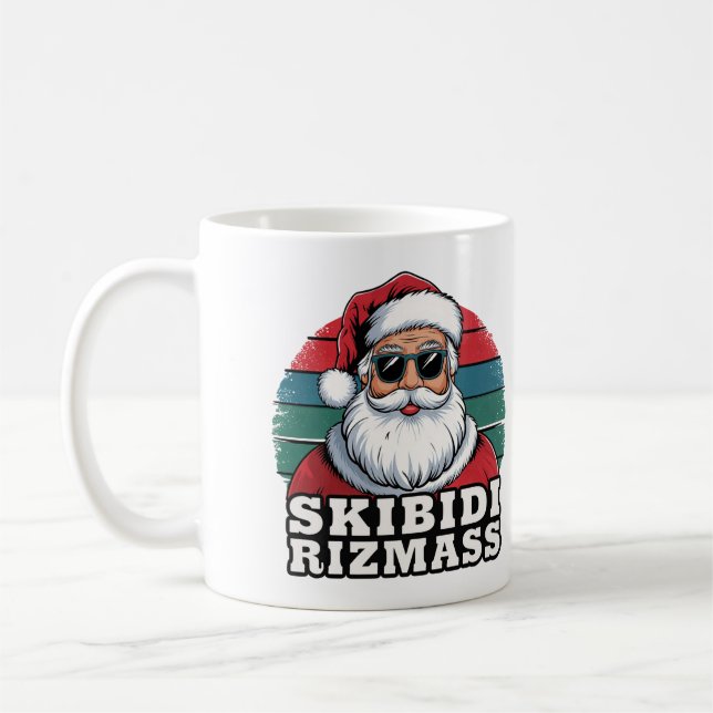 Skibidi Rizzmas Weihnachtsfeier Tasse (Links)