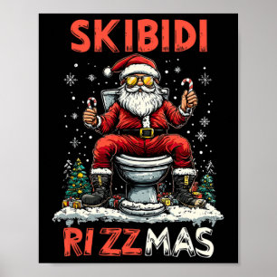 Skibidi Rizzmas Weihnachtsfeier Weihnachten Poster