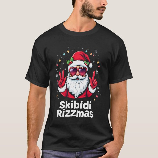 Skibidi Rizzmas Weihnachtsfest Party T-Shirt (Vorderseite)