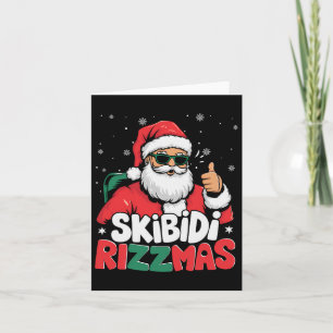 Skibidi Rizzmas Weihnachtsmann Claus Merry Rizz M Karte
