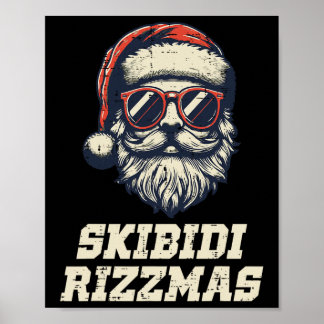Skibidi Rizzmas Weihnachtsmann Lustiges Weihnachte Poster