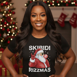 Skibidi Rizzmas Weihnachtsmann Lustiges Weihnachte T-Shirt
