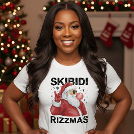 Skibidi Rizzmas Weihnachtsmann Lustiges Weihnachte T-Shirt