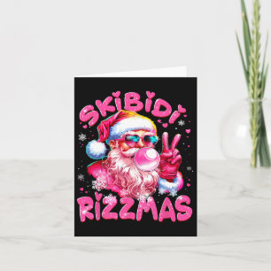 Skibidi Rizzmas WeihnachtsWeihnachtsmann Merry Mas Karte