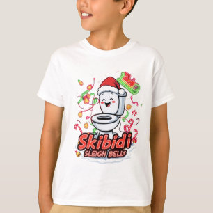 Skibidi Sleigh Bells Gen Alpha Meme Weihnachten T-Shirt