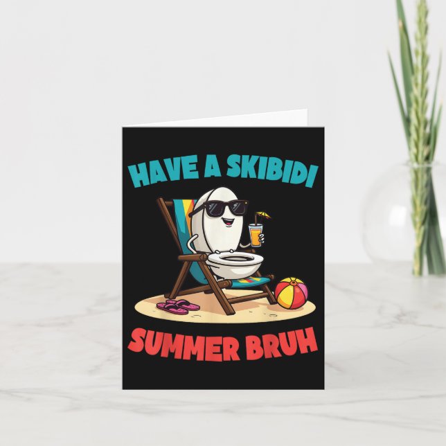 Skibidi Summer Bruh Funny Teachers Schüler Karte (Vorderseite)