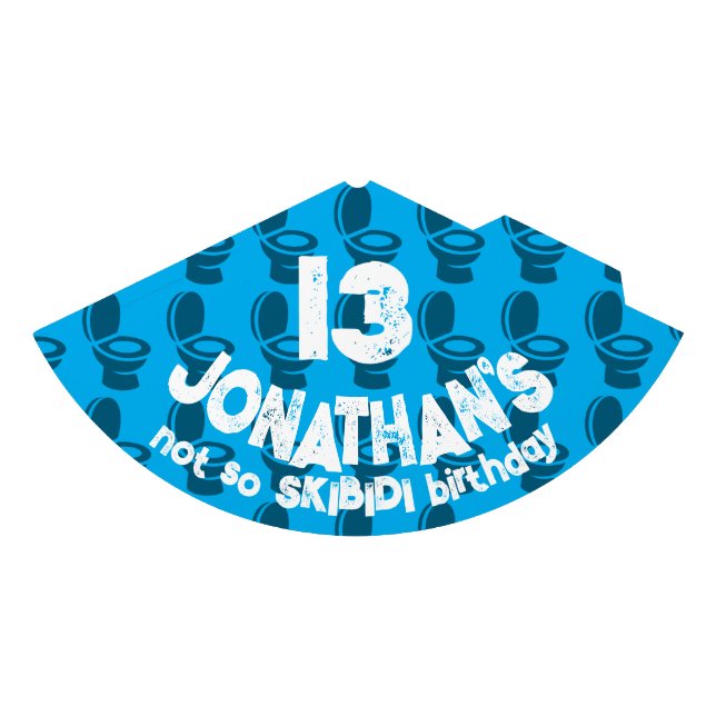 Skibidi Toilet Geburtstag Partyhütchen (Vorderseite)