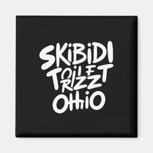 Skibidi Toilet Rizz Ohio Funny Meme Retro Vintag Magnet