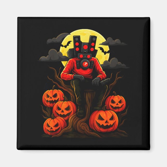 Skibidi Toilet Sigmas Don't Do Costumes Funny Hall Magnet (Vorne)