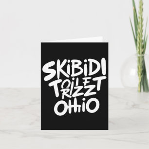 Skibidi Toilette Rizz Ohio Lustiges Meme Retro Vin Karte