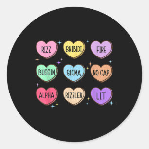 Skibidi Valentinstag Candy Herzlich willkommen im  Runder Aufkleber