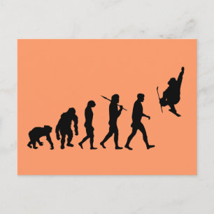 Skiboarding Evolution of skiboards trick ski gift Postkarte