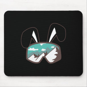 Skibrille Hasenohren Skifahren Schnee Geschenk Mousepad