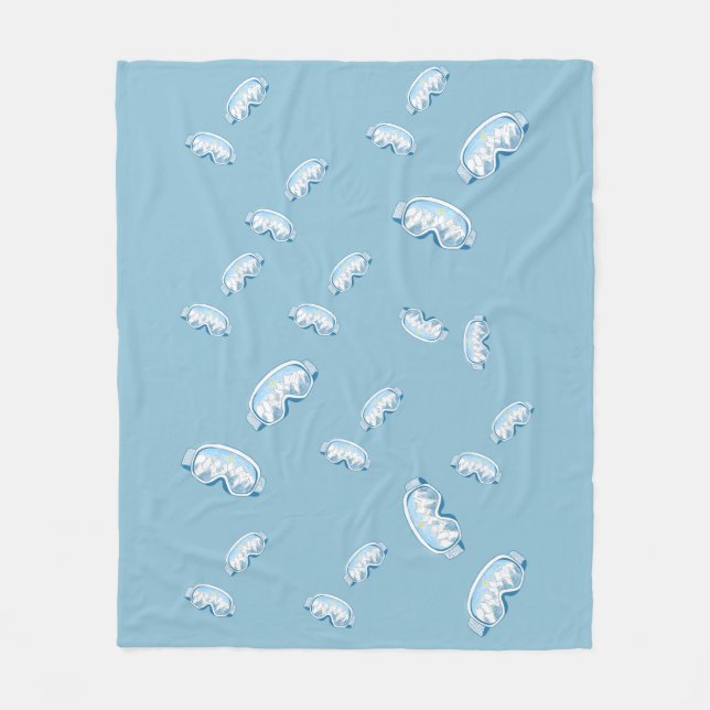 Skibrille mit Bergreflektion Fleecedecke (Vorderseite)