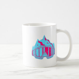 Skibrille Retro Vintage 80er 90er Skifahren Kaffeetasse